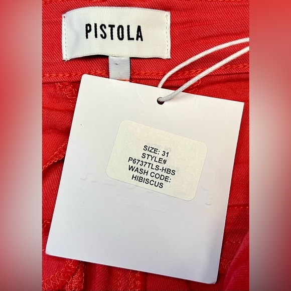 NWT Pistola Erin High Rise Crop Straight Leg Pink Pants with Cargo Pockets, 31 - Picture 11 of 14